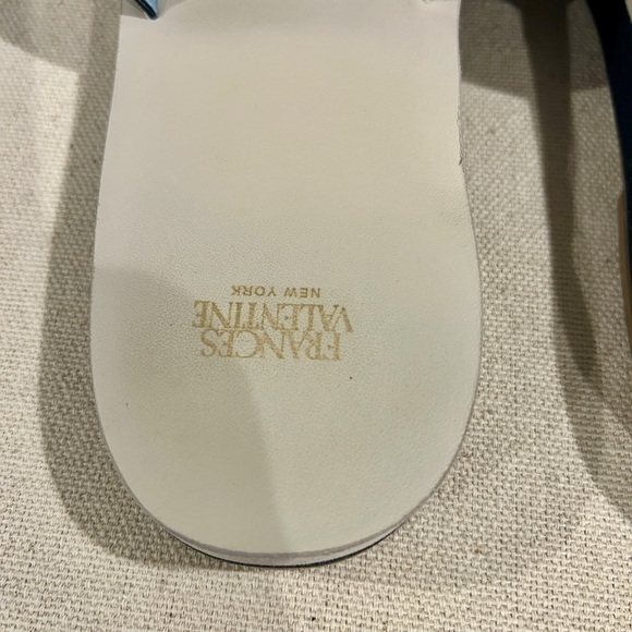 France’s Valentine Black leather cloud slide sandals size 9.5 B - Picture 5 of 16